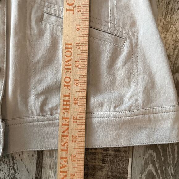 Liverpool Perrie Powerflex Light Denim Moto Trucker Jacket Large Casual Gray - Picture 10 of 11